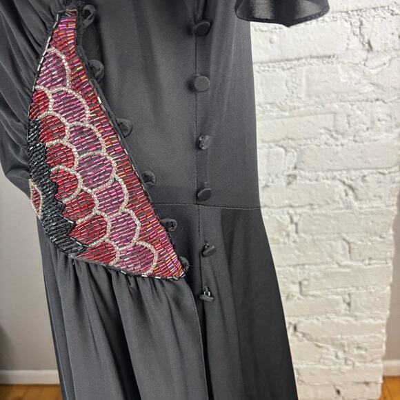 Vintage Disco Wrap Beaded Dress - Picture 13 of 13